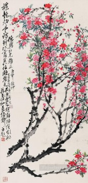 Wu cangshuo flor de durazno chino antiguo Pinturas al óleo
